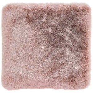 Cuscino quadrato Coste color rosa antico (40x40 cm) in poliestere con superficie soffice.