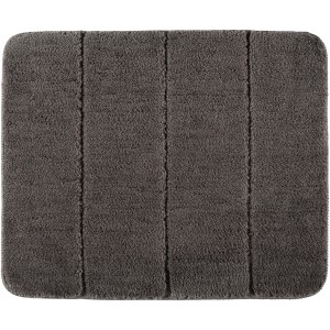 Tappeto bagno grigio Wenko Steps, 55x65 cm, in microfibra con struttura.