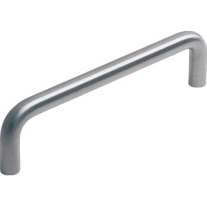 Maniglia per mobili 901 in acciaio inox, curva, per armadi e cassetti.