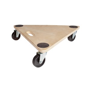 Planche de transport triangulaire TD-200 avec roulettes pour charges jusqu'à 200 kg. Idéal comme aide au transport.