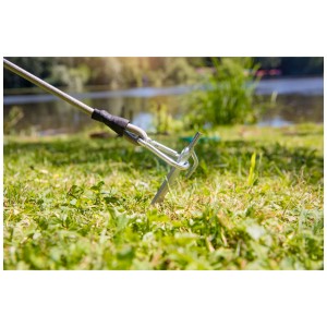 Picchetto a V Windhager zincato, 25cm, per fissaggio in giardino o aiuola rialzata, 4 pezzi