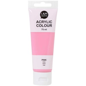 Tube I Am Creative Acrylfarbe Pink, 75 ml. Hochpigmentierte Farbe für Künstler und Hobbyanwender.