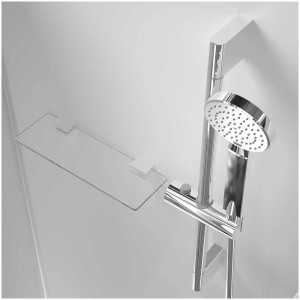 Box doccia a battente Baliv DUK-90.61P con telaio cromato e soffione.