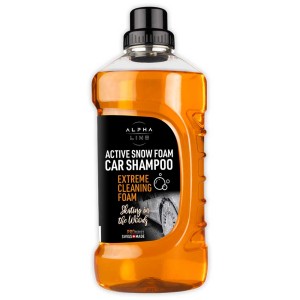 Bouteille de shampooing auto Alpha Line Active Snow Foam, 1 l, pour l'entretien auto.