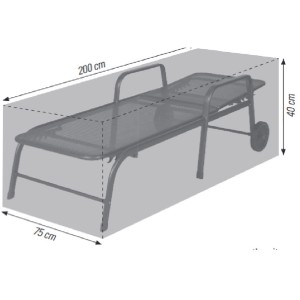 Copertura protettiva Acamp per lettino a rotelle o treppiede fino a 200 cm, antracite, con dimensioni.