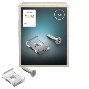 Philips Hue Clips de fixation Flux (10 pcs) pour rubans LED, vis et ruban adhésif inclus.