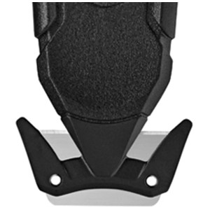 Dettaglio: Coltello di sicurezza nero Martor Secumax 150, testina con lama nascosta.