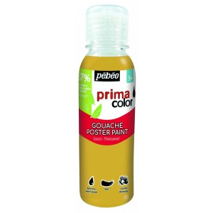 Pébéo Primacolor Gouache Gold, 150ml Flasche. Flüssige, deckende Künstlerfarbe für Papier, Holz uvm.