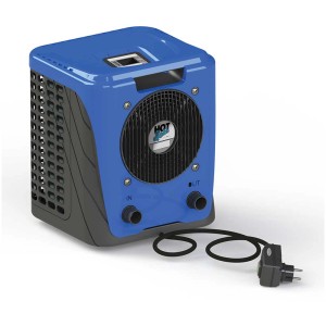 Riscaldatore per piscina Heat Hot Splash blu per piscine fino a 12 m³ con spina svizzera.