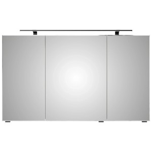 Mobile specchio Pelipal Quantum 07, bianco lucido, 120cm, con luce LED.