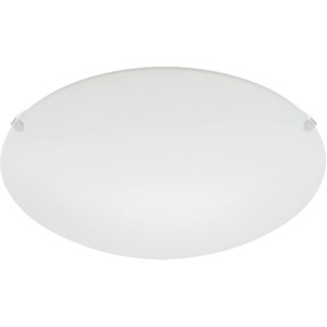 Lampada da soffitto Eglo Mars bianca e rotonda con vetro satinato, Ø 25 cm.