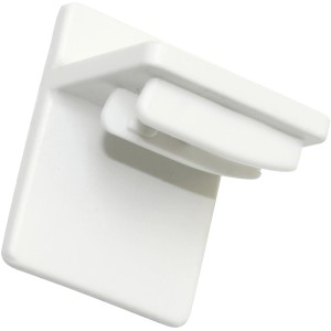 Supporto adesivo bianco Gardinia Concept per montaggio senza attrezzi di tende plissettate.