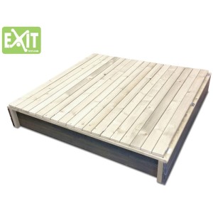 EXIT Aksent sandbox in legno, 136x132cm, con copertura. Ideale per giocare in giardino.