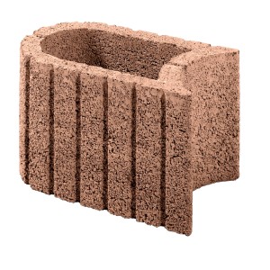 Blocco per piante Kann Mini Plus marrone, 35x20x20 cm, con superficie strutturata.