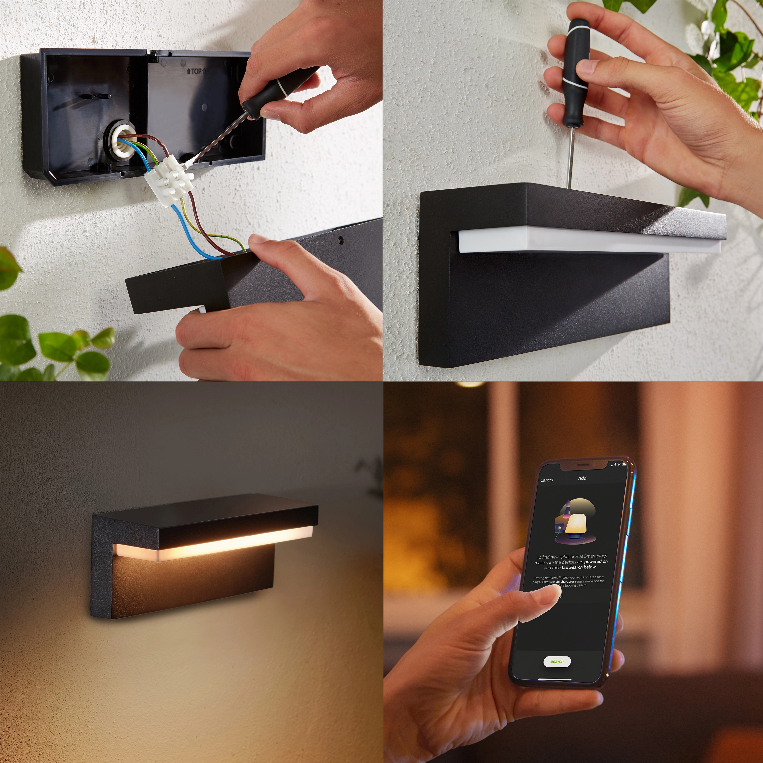 Philips Hue Applique White & Color Ambiance Nyro Nero 1'000 lm