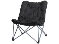 Campingstuhl klappbar Stahl Polyester Schwarz (HxBxT) 74 x 83 x 91 cm