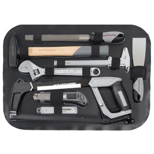 Kraftwerk Coffret à outils B100 avec marteau, scie, clé à molette et plus en set.