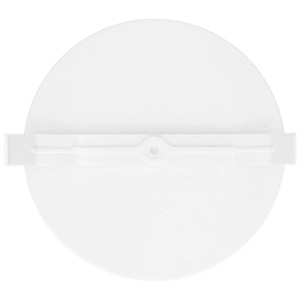 Rosone da soffitto piatto e rotondo in bianco, 80x80 mm, per prese.