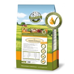 Bellfor Wiesen-Schmaus cibo secco per cani con pollo, confezione da 4 kg. Alimento senza cereali.