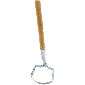 Houe oscillante Alba 125 mm avec manche en bois et lame en acier à ressort pour le travail du sol.