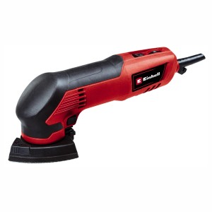 Ponceuse delta Einhell TC-DS 20 E en rouge et noir. Ponceuse compacte pour coins et bords.