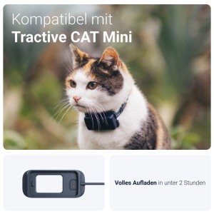 Chargeur Tractive CAT Mini, bleu foncé. Accessoire pour collier pour chat pour charger le traceur GPS.