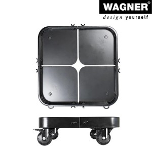 Wagner Design Sun City sottovaso con ruote, nero, estensibile, con ruote e freni.