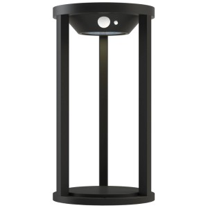 Lanterne solaire LED Schönenberger Markab noire en aluminium, Ø 16 x 30 cm.