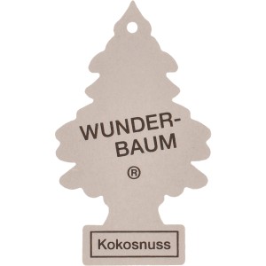 Wunderbaum Lufterfrischer Kokosnuss für Auto, Baumform, hellbeige.