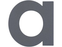 Alpertec Hausnummer Kleinbuchstabe a Edelstahl Anthrazit