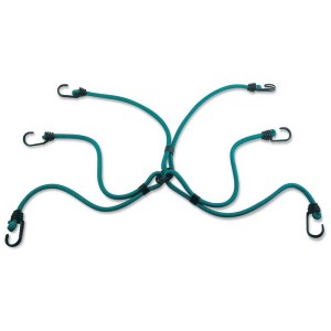 Master Lock tendeur de bagages Twin Wire, 6 bras, 80cm, vert. Corde élastique pour sécuriser les charges.