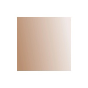 Piastrella a specchio quadrata color bronzo (30x30 cm) con bordo a C per bagno o WC.