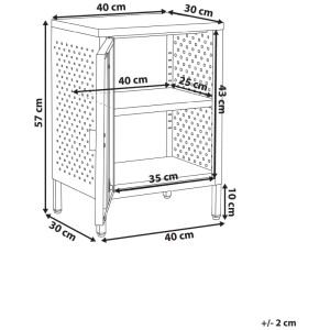 Beliani Armoire de bureau Mataur noir 57 x 40 x 30 cm