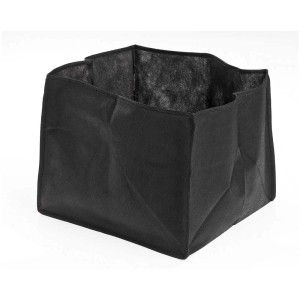 Cesto per piante Oase quadrato in tessuto nero, 18x18x18 cm, per laghetto.