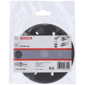Protection plateau de ponçage Bosch, 125mm, 2 pièces, accessoire pour ponceuses excentriques.