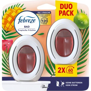 Febreze Bad Lufterfrischer Tropische Früchte Duo: 2x Duft für frische Luft im Badezimmer.