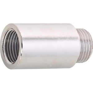 Prolunga per rubinetto in ottone cromato, 18,6/21 mm, lunga 40 mm.