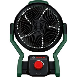 Ventilatore a batteria Bosch UniversalFan 18V-1000 Solo, verde e nero.