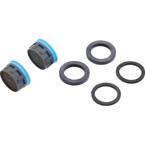 Inserto filtro per miscelatore M22-M24 (2 pezzi) con guarnizioni per rubinetti in bagno e cucina.