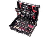 Kraftwerk Profi-Alu-Werkzeugkoffer mit Kantenschutz bestückt 263-tlg.