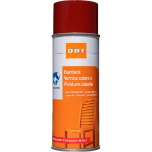 OBI vernice spray rosso fuoco lucido, bomboletta da 400ml.