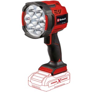 Einhell TE-CL 18/2500 LiAC lampada a batteria (senza batteria/caricabatterie): luce da lavoro a LED rossa e nera.