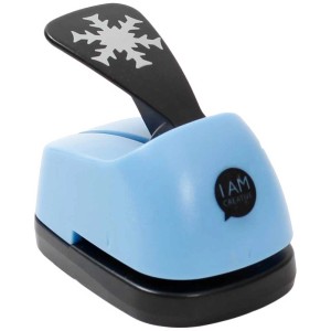 Stanzer Schneeflocke, Ø 25mm, blau/schwarz. Ideal zum Basteln und Dekorieren von Karten.