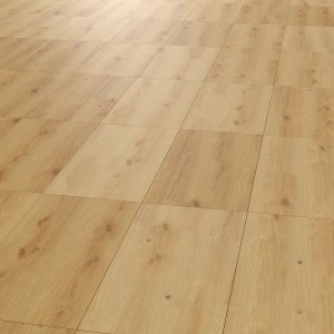 Piastrelle per pavimento Cersanit Timberfox effetto legno naturale, posate, vista dettaglio.
