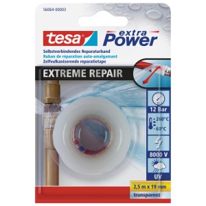 Tesa extra Power Nastro Riparatore Extreme Repair, trasparente, 2,5m x 19mm.