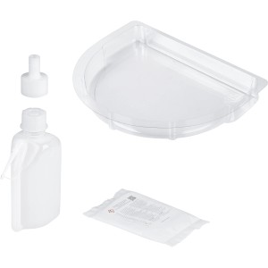 Kit de détartrage Grohe pour WC douche Sensia Arena : kit de 4 pièces avec détartrant, protection anti-éclaboussures, bouteille et adaptateur.