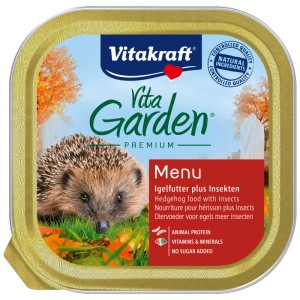 Vitakraft Igel-Nassfutter Menu 100g: Alimento umido con proteine animali, vitamine e minerali per ricci.