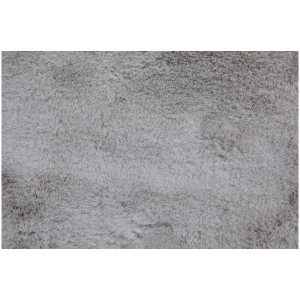 Graues Dekofell Coste aus Polyester, 55x80 cm, weiche Textur, vielseitig einsetzbar.