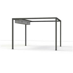 Copertura tetto per pergola Siena Garden, poliestere AquaShield grigio chiaro con cerniera.