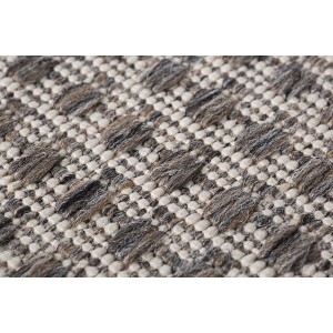 Gros plan du tapis marron Andiamo Savannah (57x110 cm) avec texture tissée.